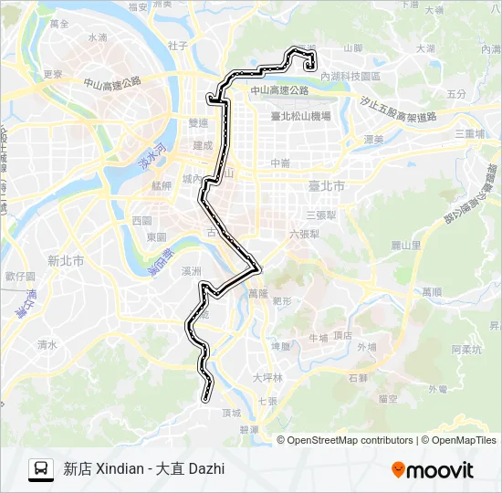 208 Bus Line Map