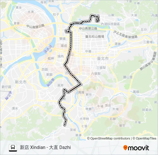 208 Bus Line Map