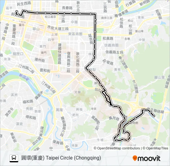 282 Bus Line Map