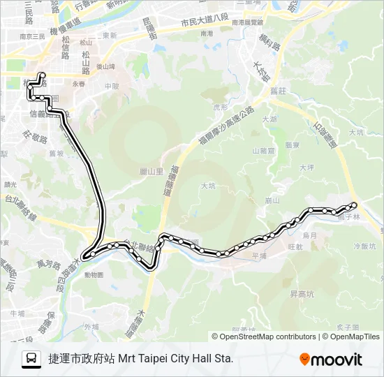 912 Bus Line Map