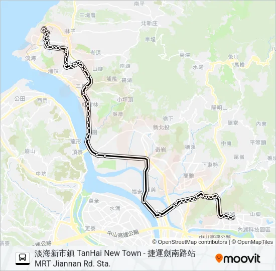 957 Bus Line Map