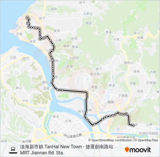 957 Bus Line Map