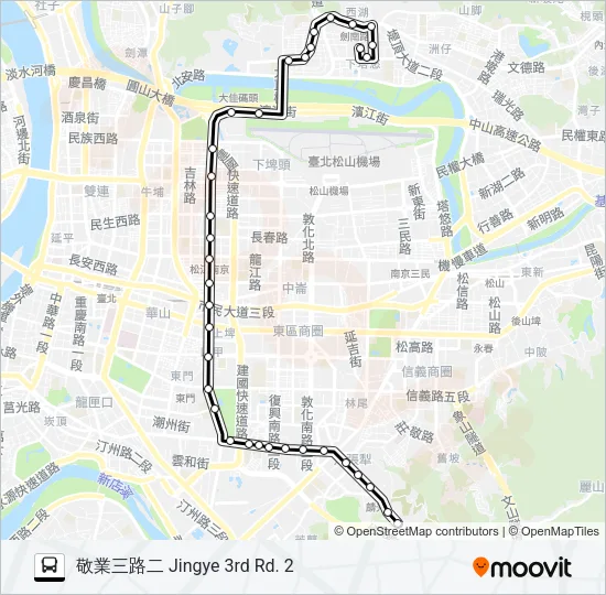 72 Bus Line Map