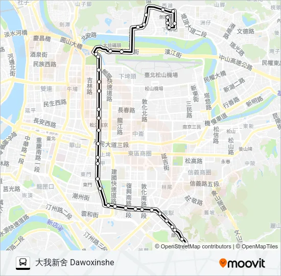 72 Bus Line Map