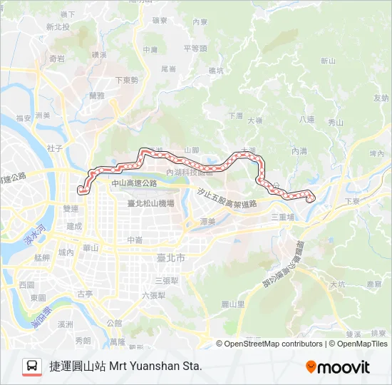 紅2 Bus Line Map