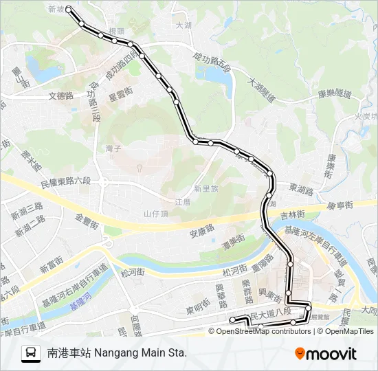 553 Bus Line Map