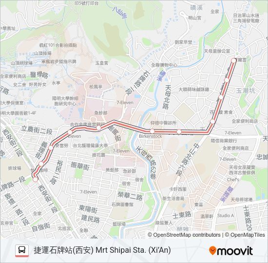 紅19 Bus Line Map
