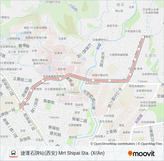紅19 Bus Line Map
