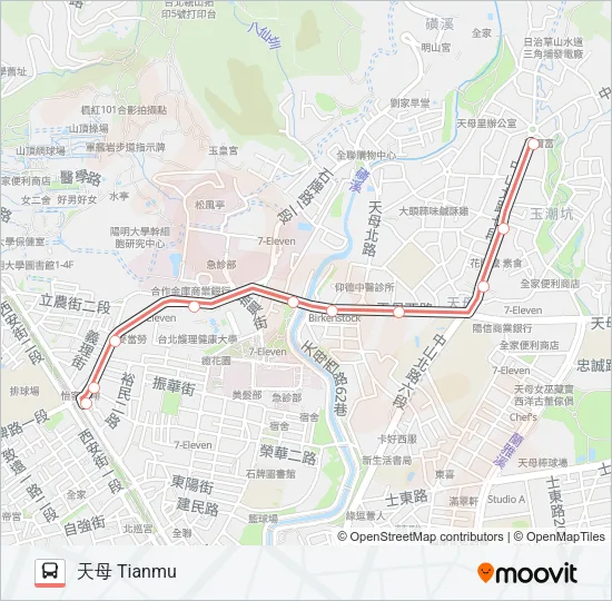 紅19 Bus Line Map