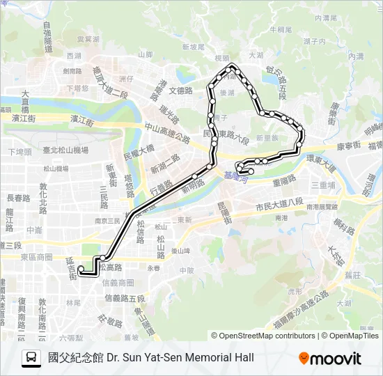 240直 Bus Line Map