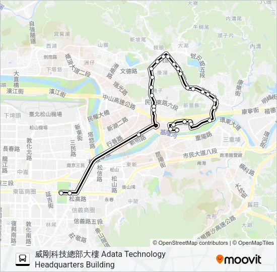 巴士240直的線路圖