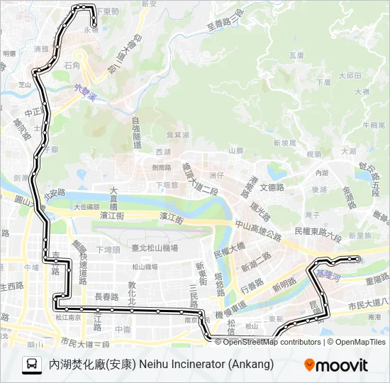 279往東湖 Bus Line Map