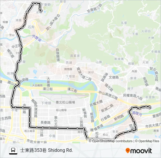 279往東湖 Bus Line Map