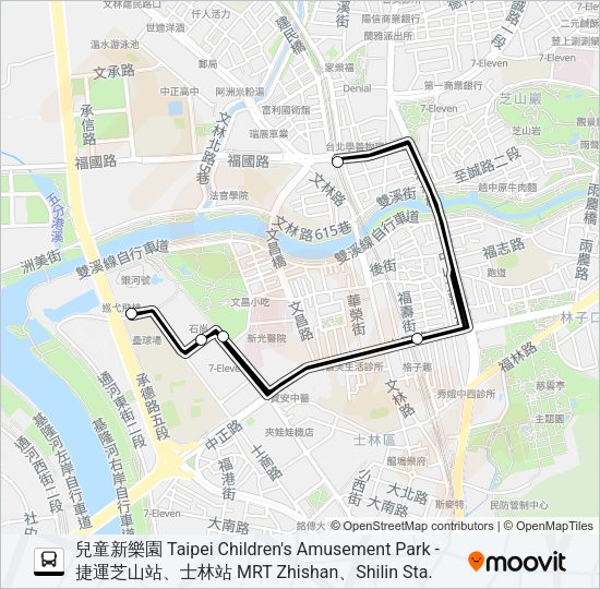 兒童新樂園1 Bus Line Map