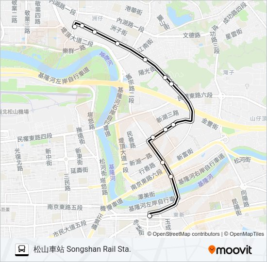 內科8往內科 Bus Line Map