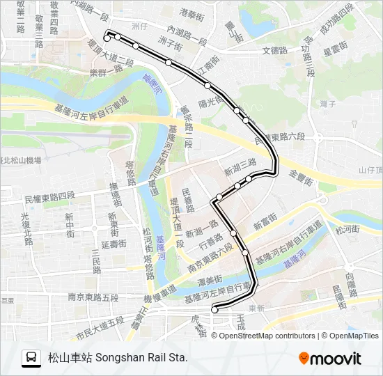 內科8往內科 Bus Line Map