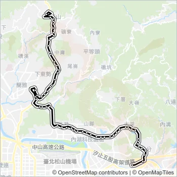 681往陽明山 Bus Line Map