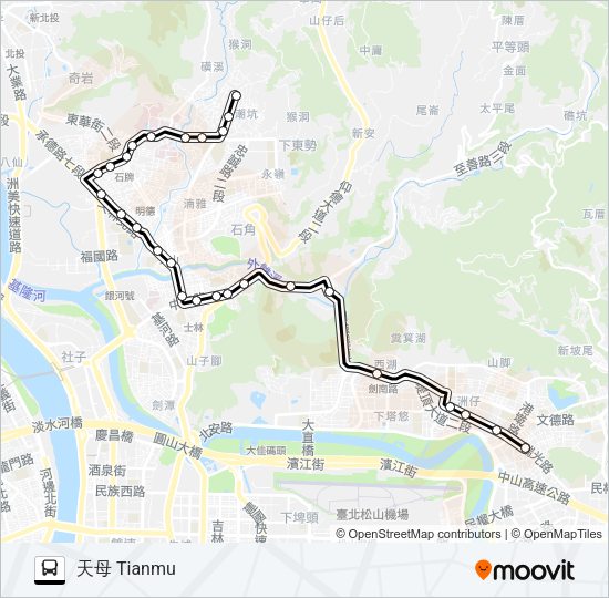 內科15往內科 Bus Line Map