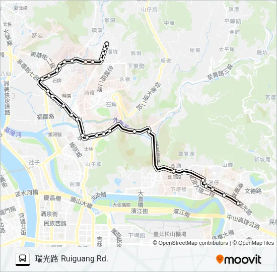 內科15往內科 Bus Line Map