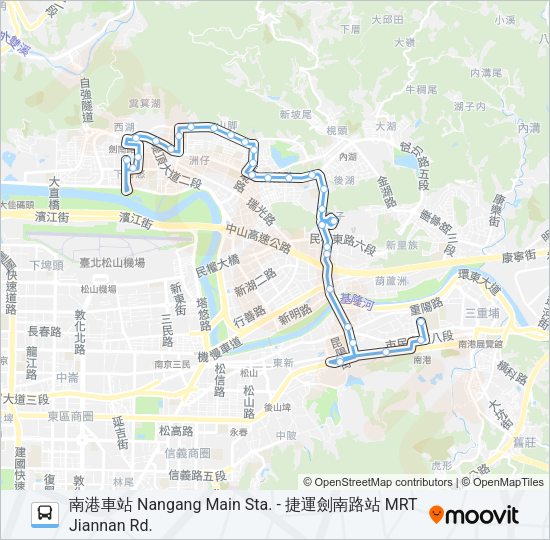 藍20區經三總 Bus Line Map