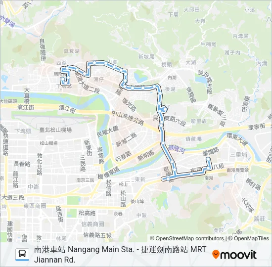 藍20區經三總 Bus Line Map