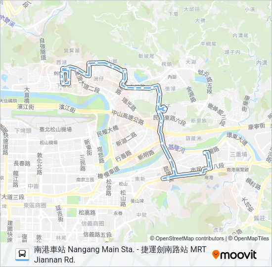 藍20區經三總 Bus Line Map