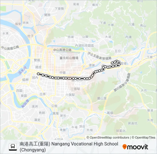 600半(北車發) Bus Line Map