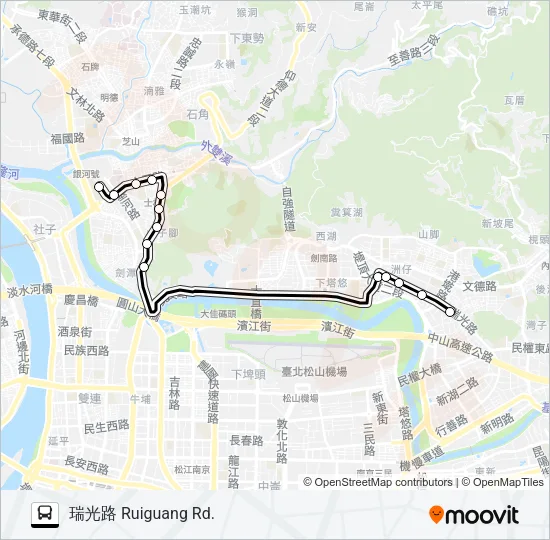 內科17(士林-內科) Bus Line Map