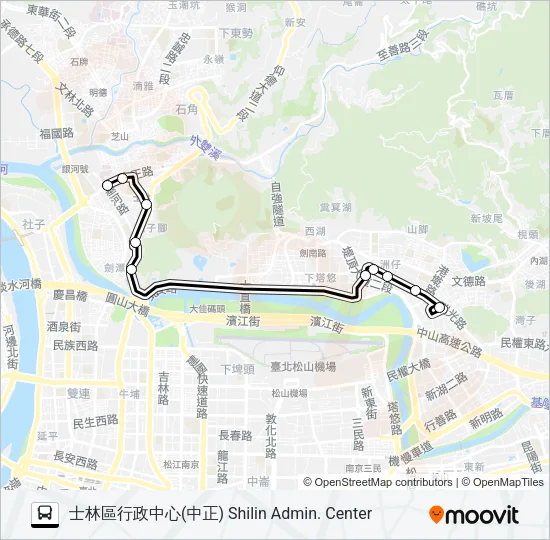 內科17(士林-內科) Bus Line Map