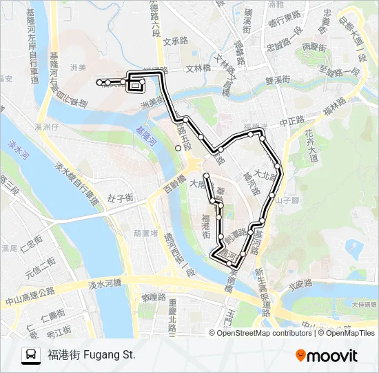 市民小巴8經士林監理站 Bus Line Map