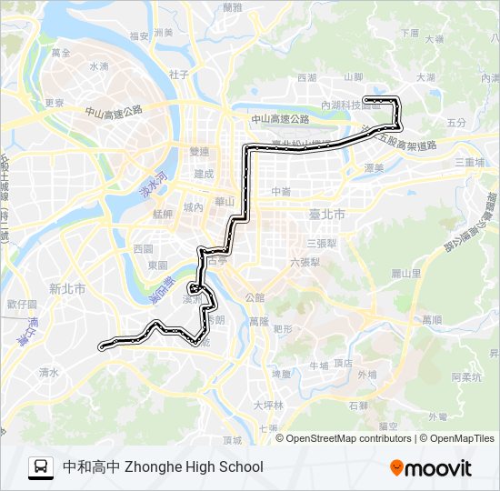 214 bus Line Map