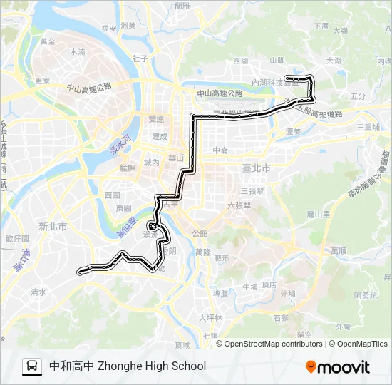 214 Bus Line Map
