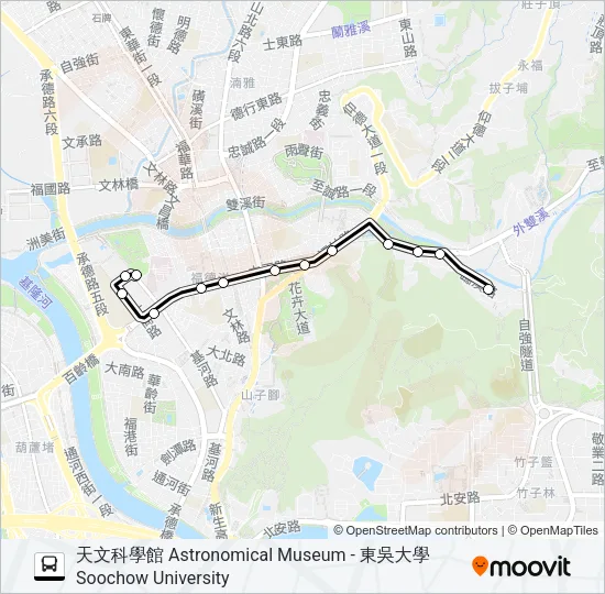 557 Bus Line Map