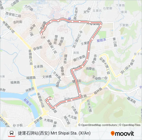 紅12 Bus Line Map