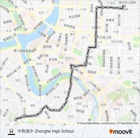 214直 bus Line Map