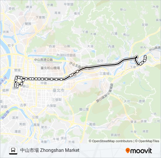605快 bus Line Map