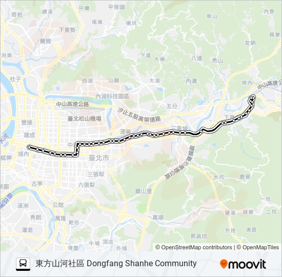 巴士605新台五的線路圖