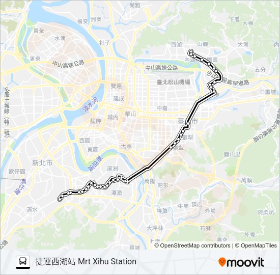 950去程半 Bus Line Map