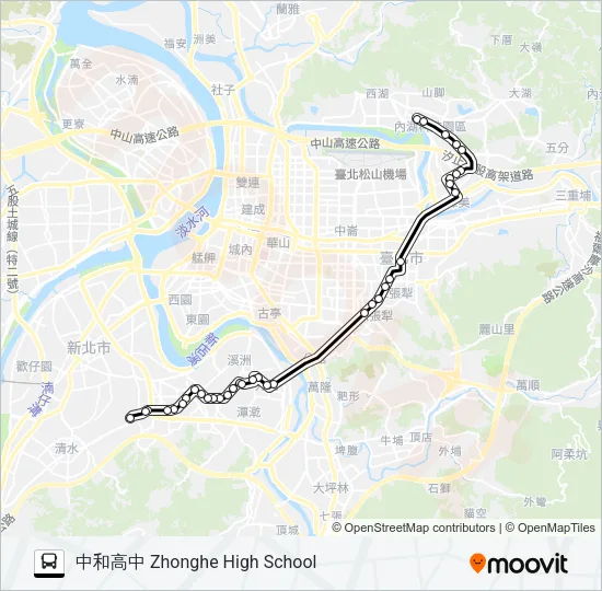 巴士950去程半的線路圖