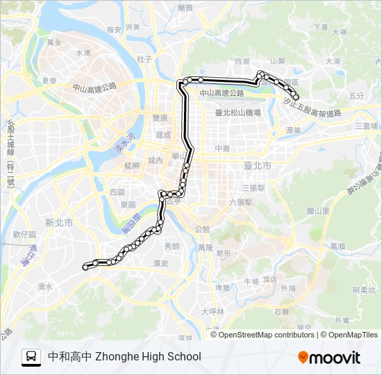 內科2往內科 bus Line Map