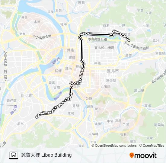 巴士內科2往內科的線路圖