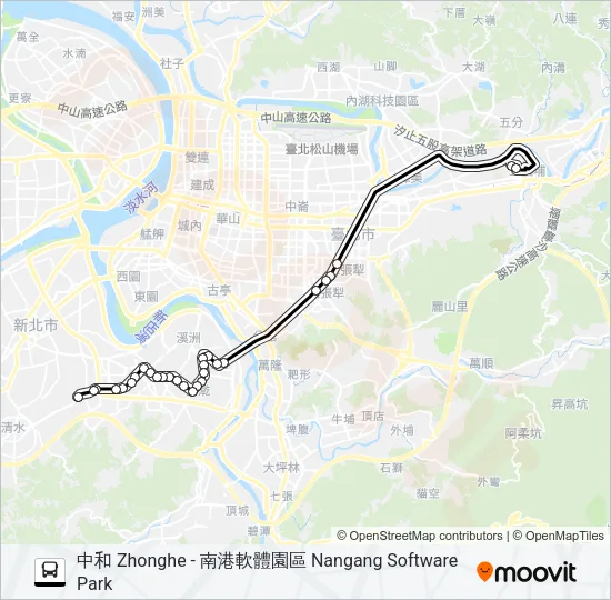 南軟中和(去) Bus Line Map
