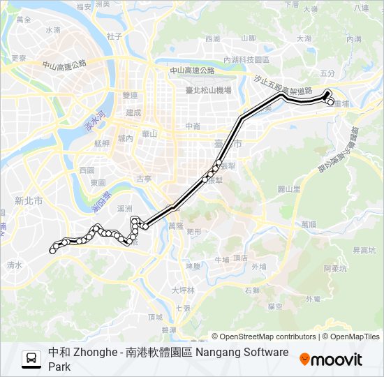 南軟中和(去) bus Line Map