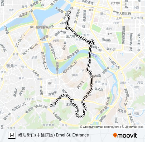 242 bus Line Map