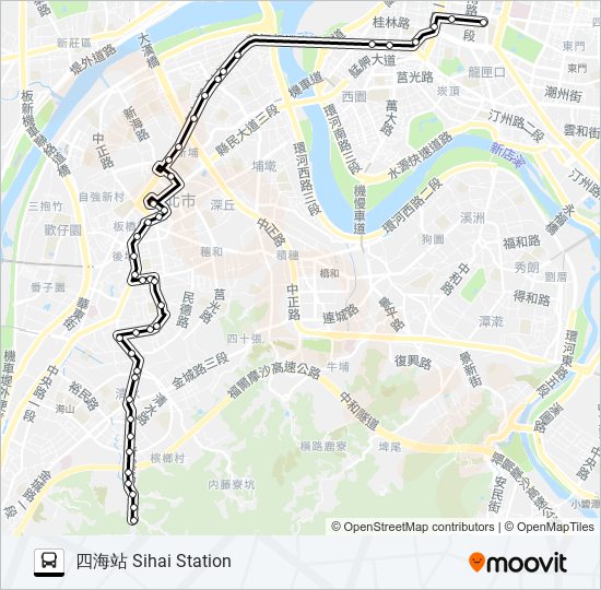 245路線 時刻表 站點和地圖 四海站universal Station