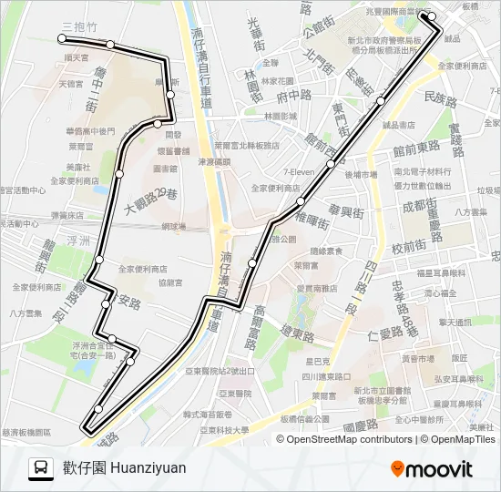 824 Bus Line Map
