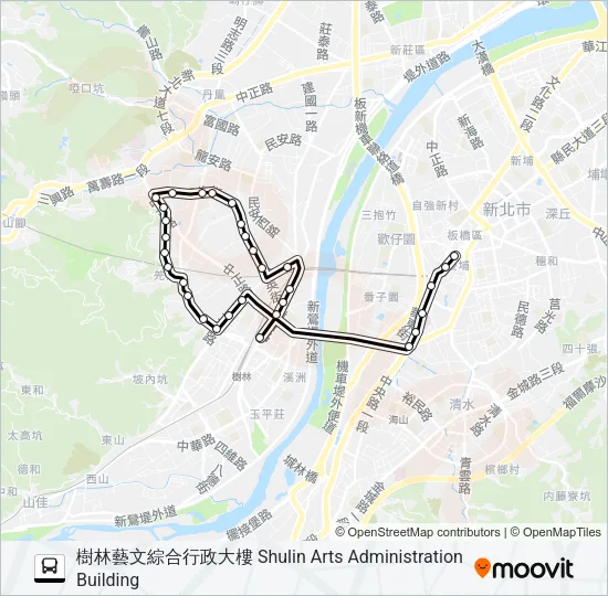 843 Bus Line Map