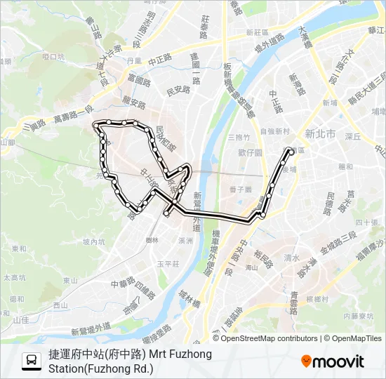 843 Bus Line Map