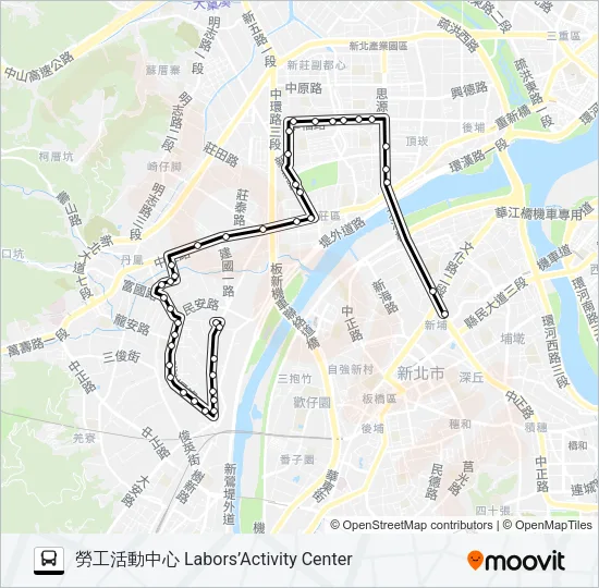 845 Bus Line Map