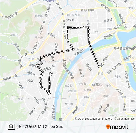 845 Bus Line Map